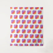 individuelles Firmensignet Instagram-Hintergrundbi Wandteppich (Vorderseite)