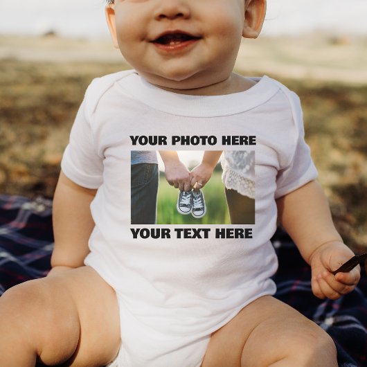 Individuelles Foto Baby Ihr Foto hier Geschenk Baby Strampler