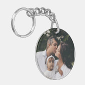 Individuelles Foto, einfache minimalistische Famil Schlüsselanhänger (Vorderseite links)