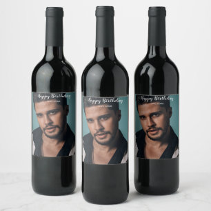 Individuelles Foto Frohe Geburtstagsgeschenk/ Jahr Weinetikett