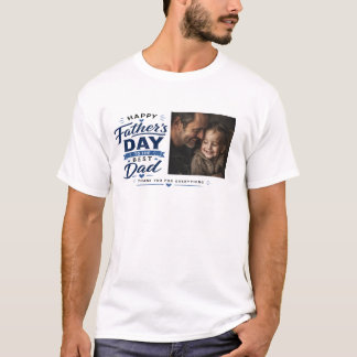 Individuelles Foto Frohen Vatertag Bestes Vaterges T-Shirt