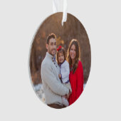 Individuelles Foto für Personalisierte Ferien Ornament (Vorderseite)