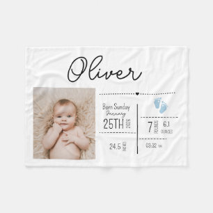 Individuelles Foto-Geschenk zur Geburt mit Baby-St Fleecedecke