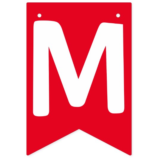 Individuelles Foto - Ihre eigene Designfamilie Wei Wimpelkette (Zweite Fahne)