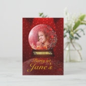 Individuelles Foto in Kristallkugeln Einladung (Stehend Vorderseite)