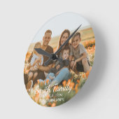 Individuelles Foto mit individuellen Namen Runde Wanduhr (Winkel)