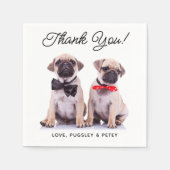 Individuelles Foto Moderne, einfache Niedliche Hun Serviette (Vorderseite)