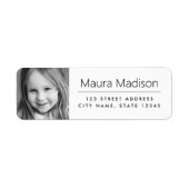 Individuelles Foto moderne minimale Rücksendeadres (Vorne)