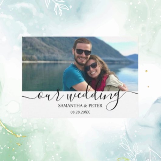 Individuelles Foto Modernes, entspanntes Gästebuch Serviette