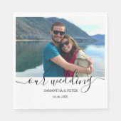 Individuelles Foto Modernes, entspanntes Gästebuch Serviette (Vorderseite)