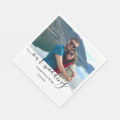 Individuelles Foto Modernes, entspanntes Gästebuch Serviette (Ecke)