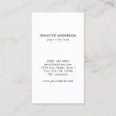 Individuelles Foto Modernes Minimalistisches Beruf Visitenkarte (Rückseite)
