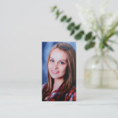 Individuelles Foto Modernes Minimalistisches Beruf Visitenkarte (Stehend Vorderseite)