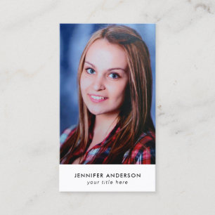 Individuelles Foto Modernes Minimalistisches Beruf Visitenkarte