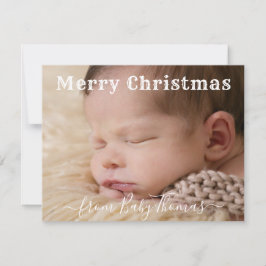 individuelles Foto & Name Weihnachten vom Baby