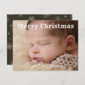 individuelles Foto & Name Weihnachten vom Baby (Vorne/Hinten)