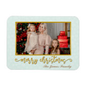 Individuelles Foto sorgt für fröhliche Weihnachts- Magnet (Horizontal)