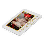 Individuelles Foto sorgt für fröhliche Weihnachts- Magnet (Linke Seite)