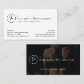 Individuelles Foto stapelt Fitness Personal Traine Visitenkarte (Vorne/Hinten)