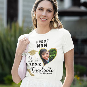 Individuelles Foto Stolz Mama Abschlussjahrgang 20 T-Shirt
