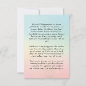 Individuelles Foto und Lilies-Beerdigung Dankeskarte (Rückseite)