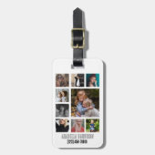 Individuelles Fotocollage Gepäckanhänger (Vorderseite vertikal)