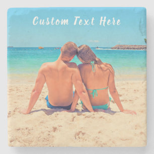 Individuelles Fotostein-Unterleggeschenk mit Text Steinuntersetzer