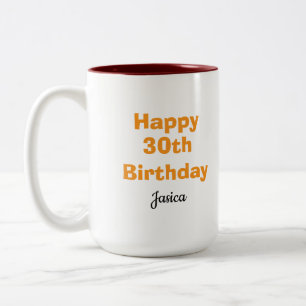 individuelles Geburtstagsgeschenk für sie - 30. Ge Zweifarbige Tasse
