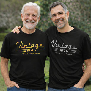 Individuelles Geburtstagsjahr-Shirt, klassischer V T-Shirt