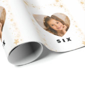 Individuelles Geburtstagspapier Mädchen Alter 6 Geschenkpapier (Rolleneckpunkt)