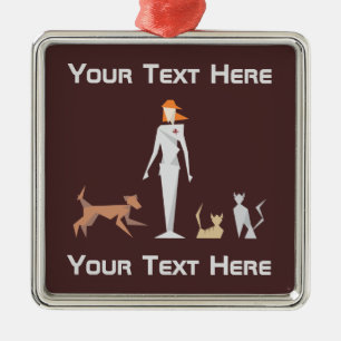 Individuelles geometrisches Vet Ornament Aus Metall