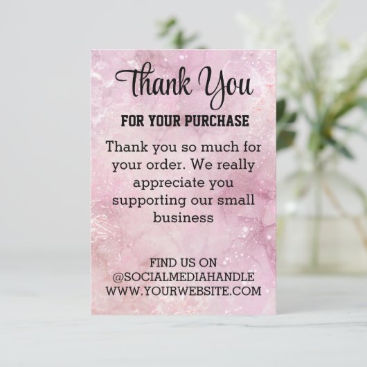 Individuelles Geschäft Dankeskarte (Stehend Vorderseite)