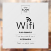 Individuelles Geschäft-WLAN-Schild mit Ihrem Logo Fensteraufkleber (Blatt 2)