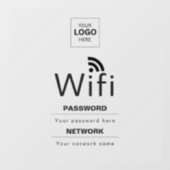 Individuelles Geschäft-WLAN-Schild mit Ihrem Logo Fensteraufkleber (Blatt)