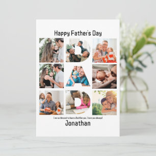 Individuelles Geschenk für Papa zum Vatertag 9-Fot Feiertagskarte