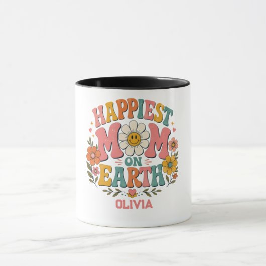 individuelles Geschenk zum Muttertag - glücklichst Tasse (Zentrum)