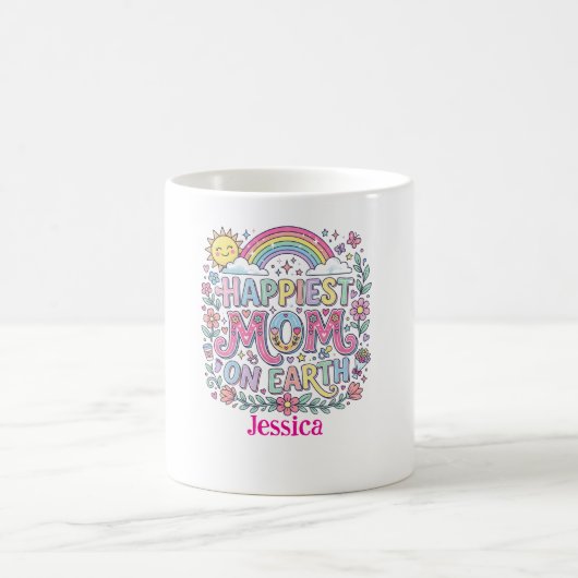 individuelles Geschenk zum Muttertag: Glücklichste Kaffeetasse (Mittel)