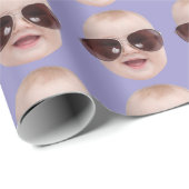 Individuelles Gesicht Geburtstagsfeier Individuell Geschenkpapier (Rolleneckpunkt)
