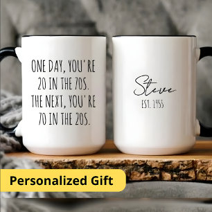 Individuelles glückliches 70. Geburtstagsgeschenk Tasse