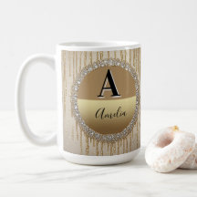 Individuelles Gold-Monogramm-Geschenk für Hochzeit