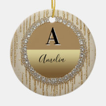 Individuelles Gold-Monogramm-Geschenk für Hochzeit