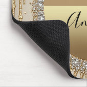 Individuelles Gold-Monogramm-Geschenk für Hochzeit Mousepad (Ecke)