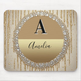 Individuelles Gold-Monogramm-Geschenk für Hochzeit Mousepad