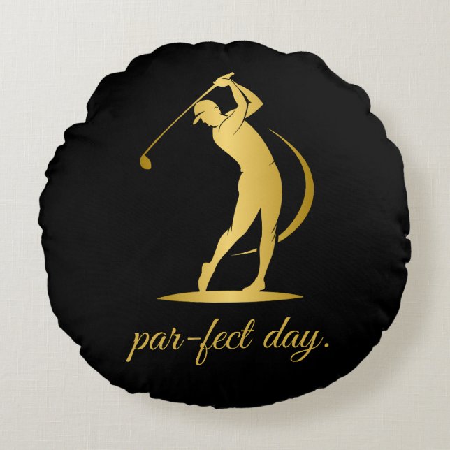 individuelles Golfkissen Rundes Kissen (Vorderseite)