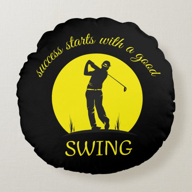 individuelles Golfkissen Rundes Kissen (Vorderseite)