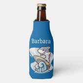 Individuelles Haisurfen Flaschenkühler (Flaschenvorderseite)