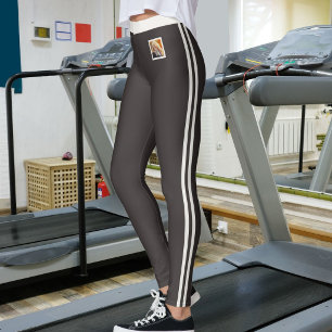 Individuelles Haustier-Foto Tiefes Charcoal Neutra Leggings