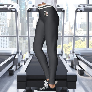 Individuelles Haustierfoto-Text Cute Warm Neutrale Leggings
