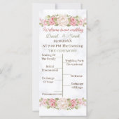 Individuelles Hochzeitsprogramm für elegante Rose- (Vorderseite)