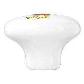 Individuelles Hühnerdesign Keramikknauf (Seitenansicht)